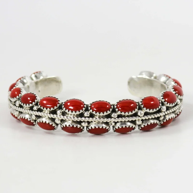 women's silver bangles -Coral Cuff