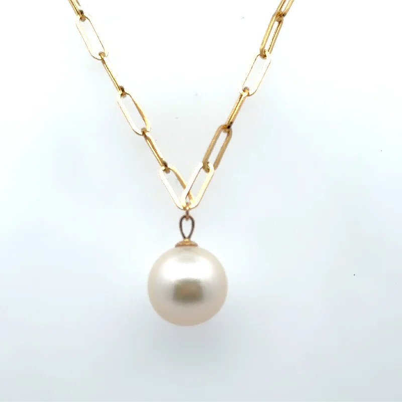 women's gold-plated necklaces -14-15mm Freshwater Cultured Pearl Necklace