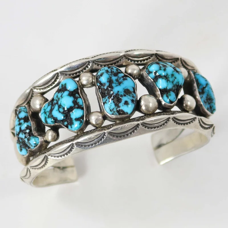 women's modern bangles -1960s Kingman Turquoise Cuff