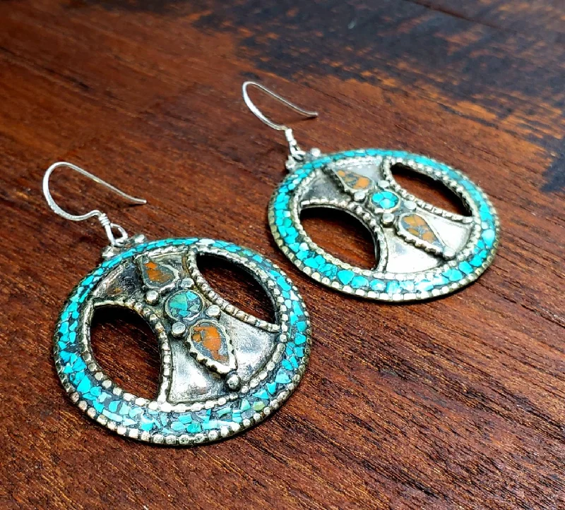 women's custom earrings -Tibetan Karreg Earrings