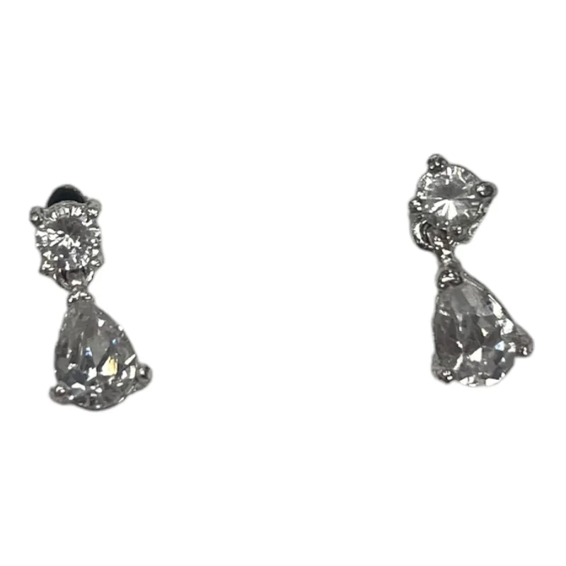 women's diamond-studded earrings -Earrings Stud By Clothes Mentor In Silver