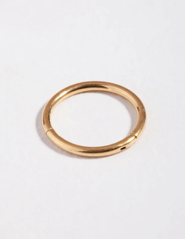 women's adjustable rings -Gold Titanium Fine Clicker Ring