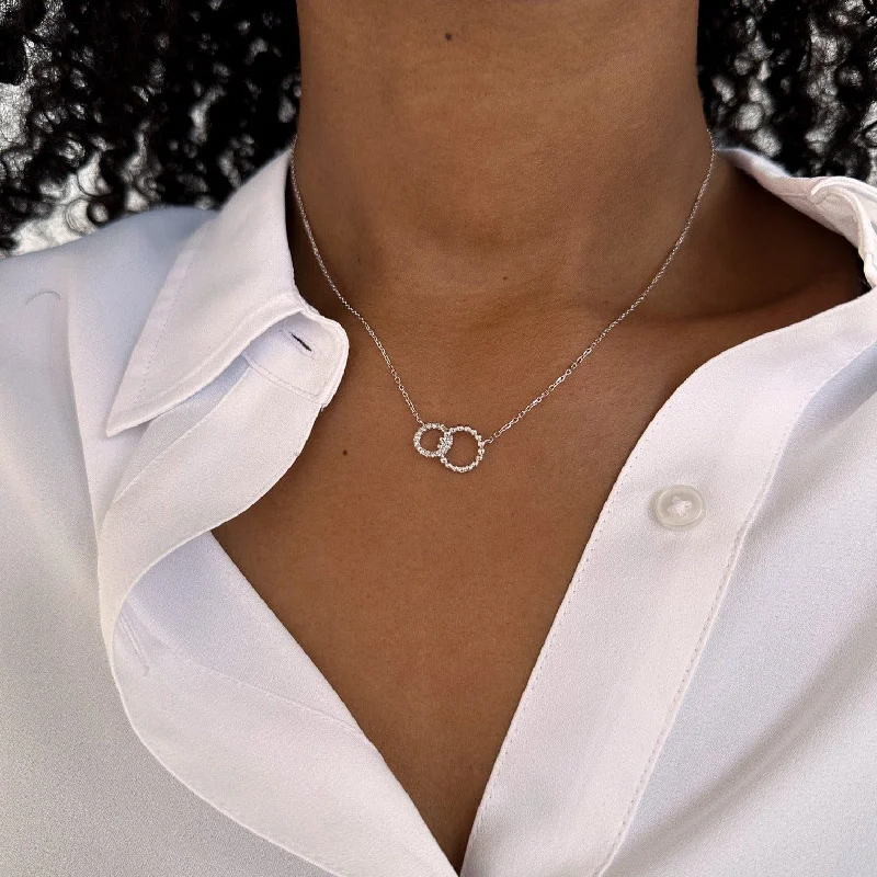 women's crystal pendant necklaces -Two Is Better Than One Necklace