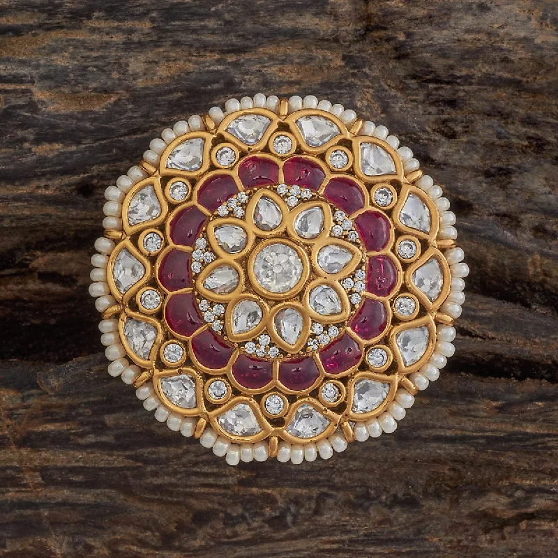 women's wedding rings for her -Kundan Finger Ring 176773