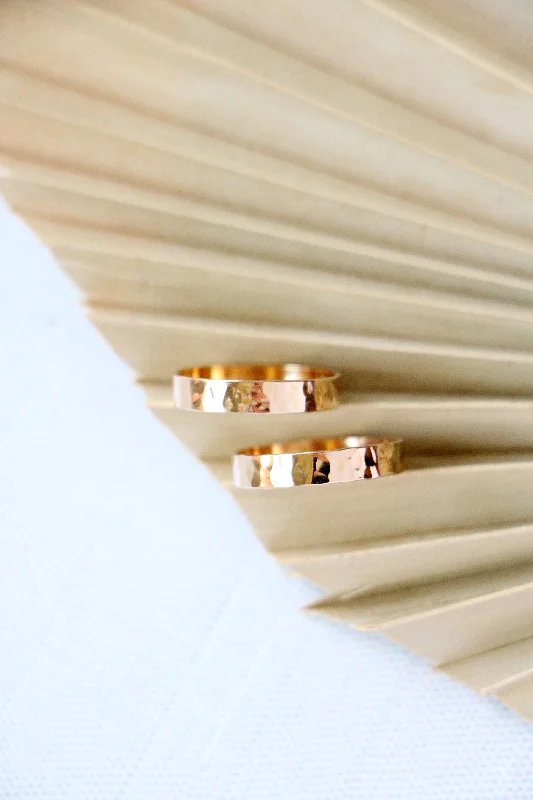 women's silver stackable rings -Cascade ring { silver + gold }