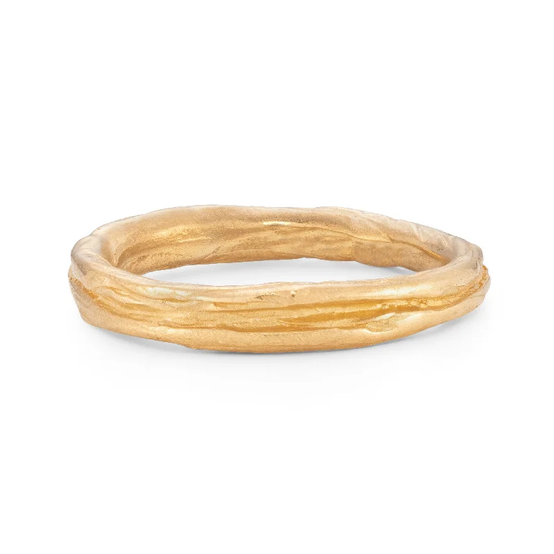 women's minimal rings -Ripple Fine Ring 22ct Gold