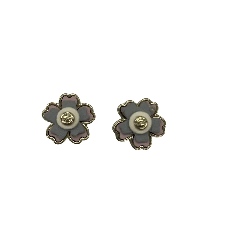 women's unique earrings -GREY & PINK EARRINGS STUD by CLOTHES MENTOR