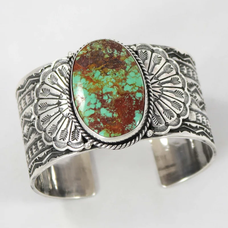 women's diamond-studded bangles -Royston Turquoise Cuff