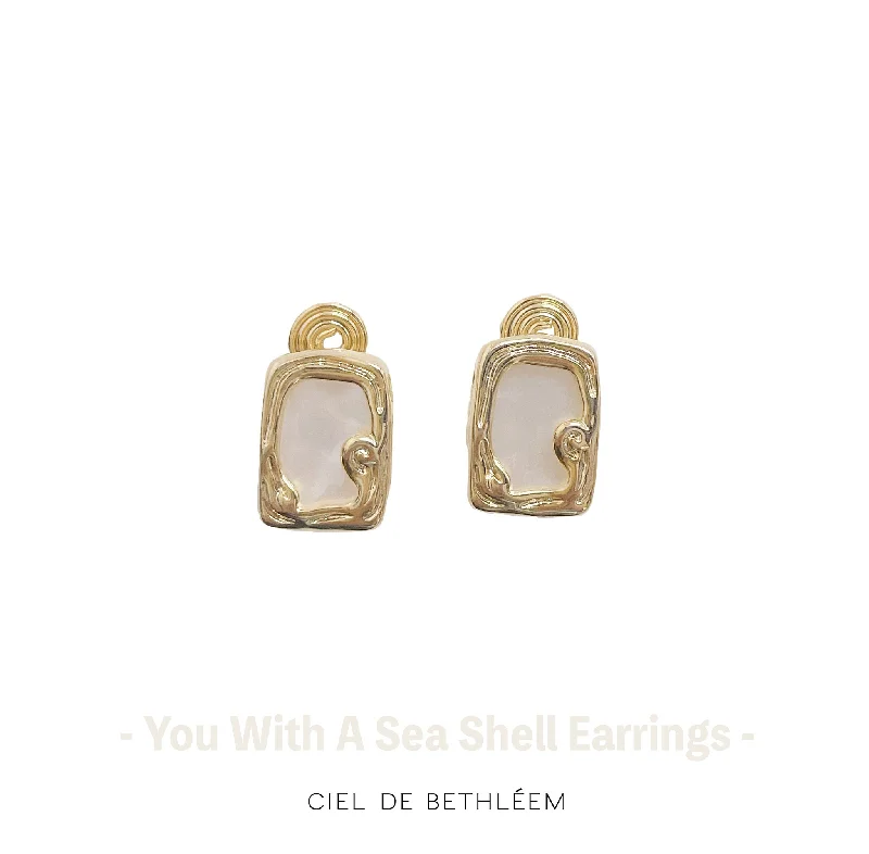 women's elegant drop earrings -You With A Sea Shell Earrings