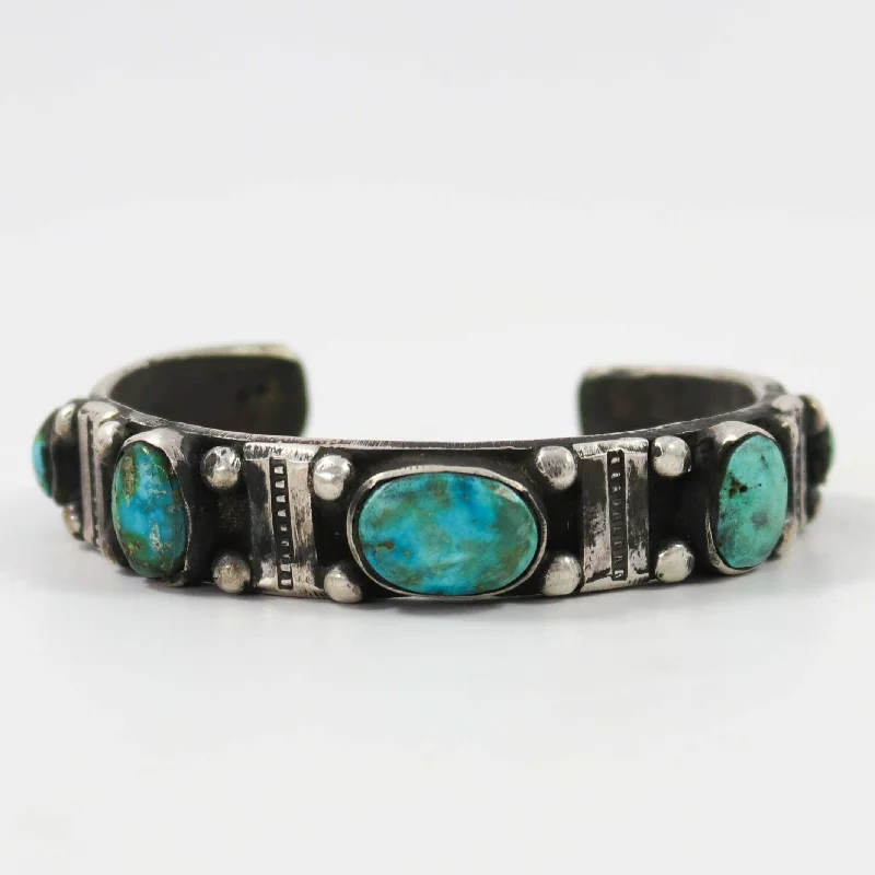 women's handcrafted bangles -Emerald Valley Turquoise Cuff