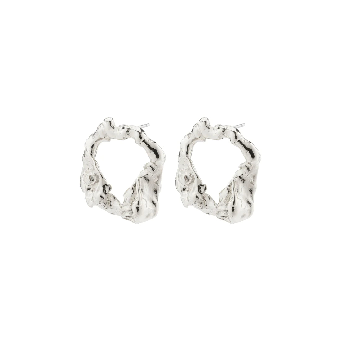 women's trendy gold earrings -Smile Silver Plated Earrings