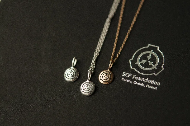 women's heart-shaped pendant necklaces -SCP Foundation Pendant