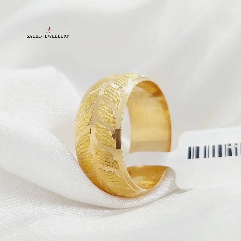 women's gold wedding rings -Leaf Wedding Ring