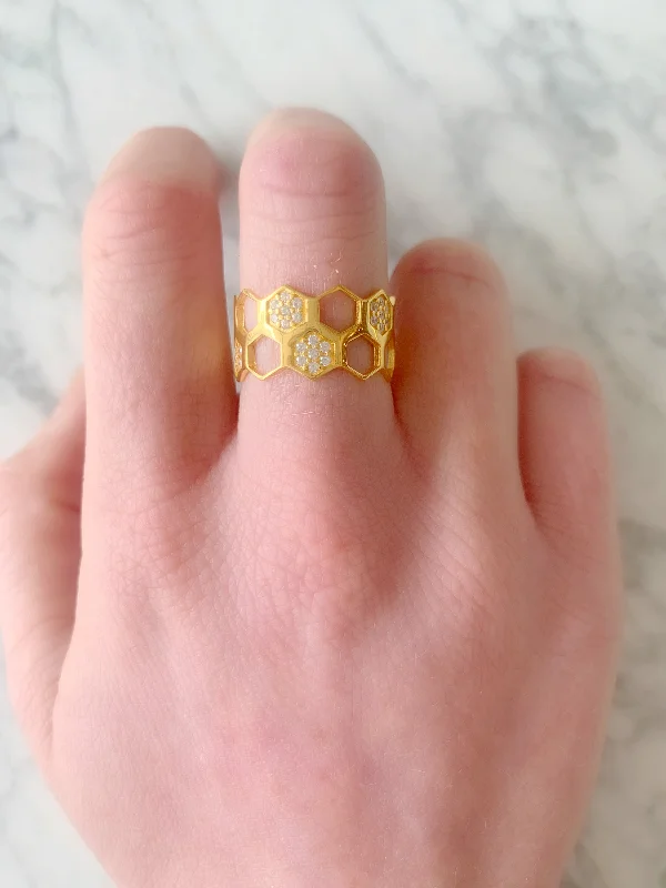 women's oval-cut engagement rings -Honeycomb Ring