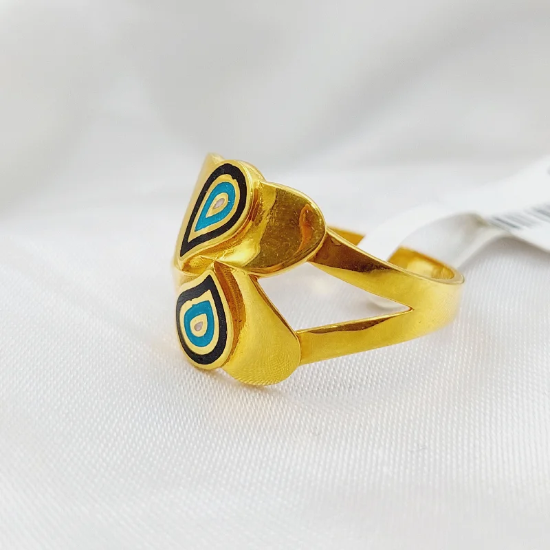 women's gold statement rings -Enamel  Ring