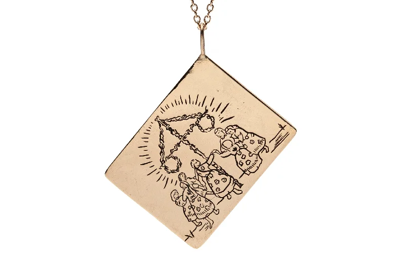 women's luxury gold necklaces -Midsommar Postcard