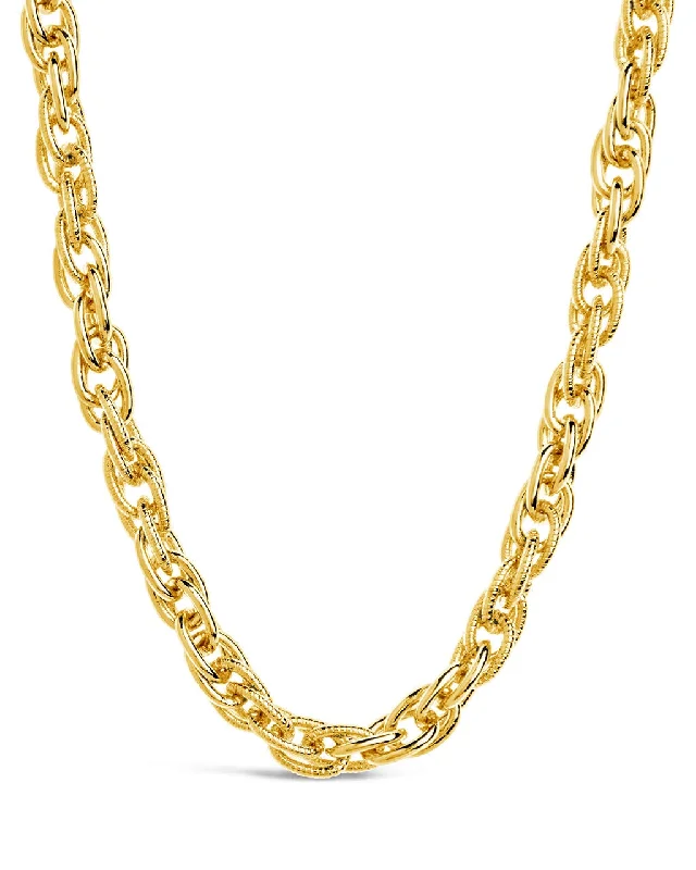 women's pearl necklaces -Alex Interlocking Links Chain Necklace