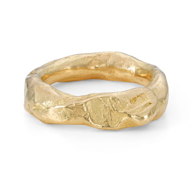 women's celestial rings -Rugged Rock Ring 18ct Gold