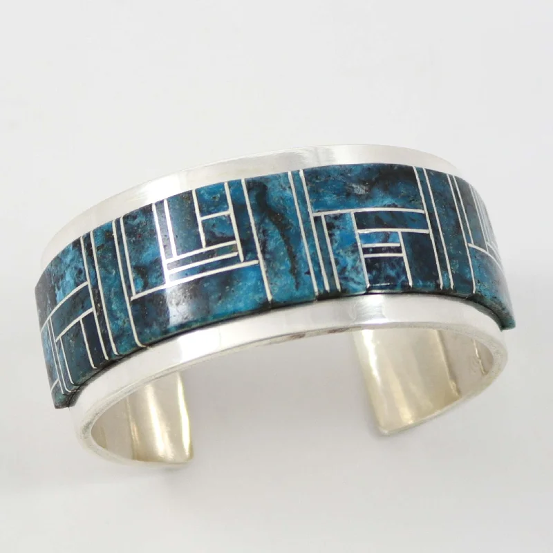 women's gold cuff bangles -Turquoise Inlay Cuff