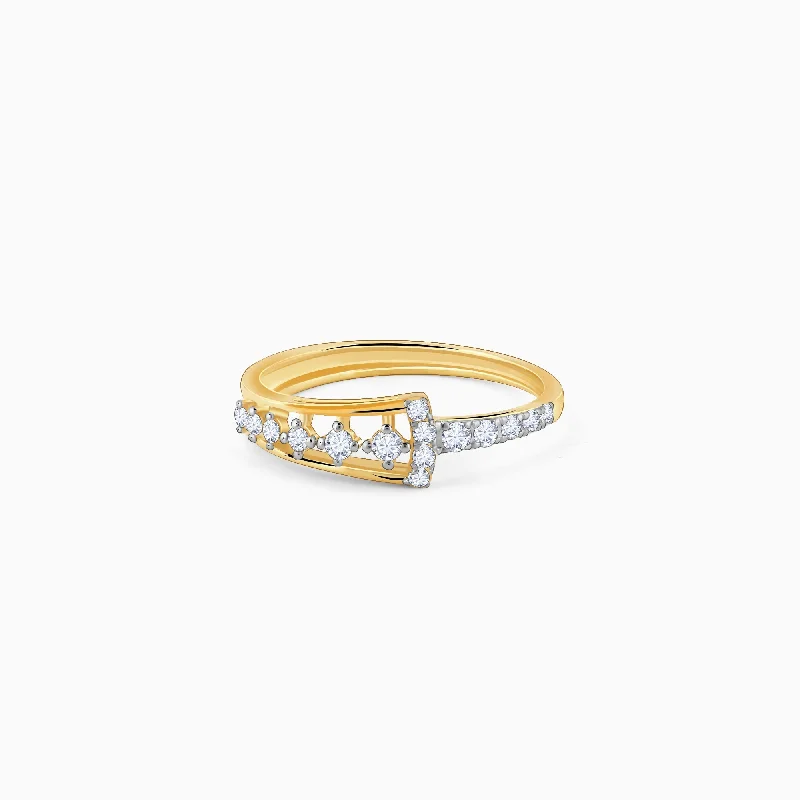 women's sapphire rings -Gold Modern Mosaic Ring