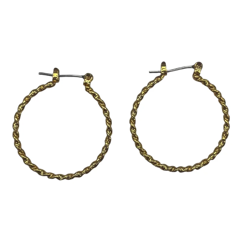 women's silver hoop earrings -Earrings Hoop By Clothes Mentor In Gold