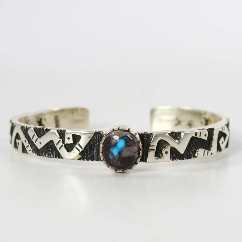 women's vibrant bangles -Bisbee Turquoise Cuff