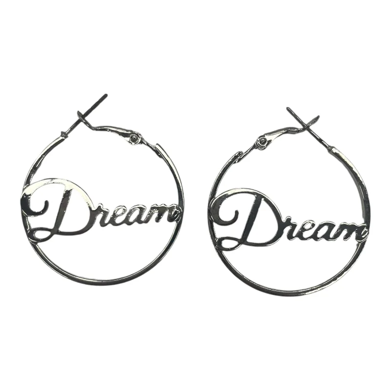 women's black stud earrings -Earrings Hoop By Clothes Mentor In Silver