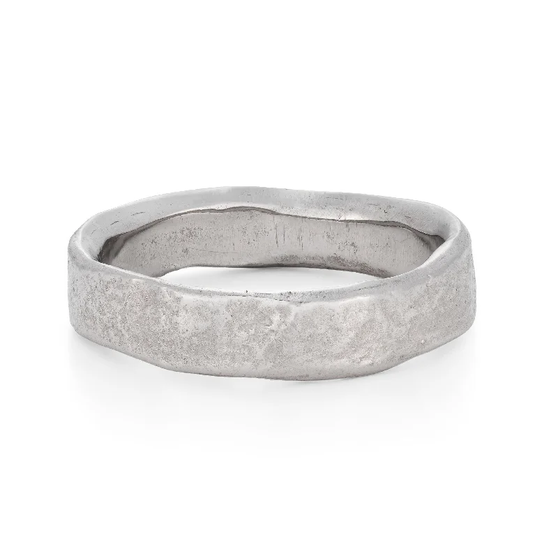 women's chunky rings -Stone Medium Ring Platinum