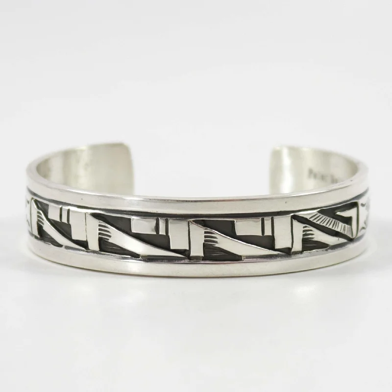 women's bangles set -Silver Overlay Cuff