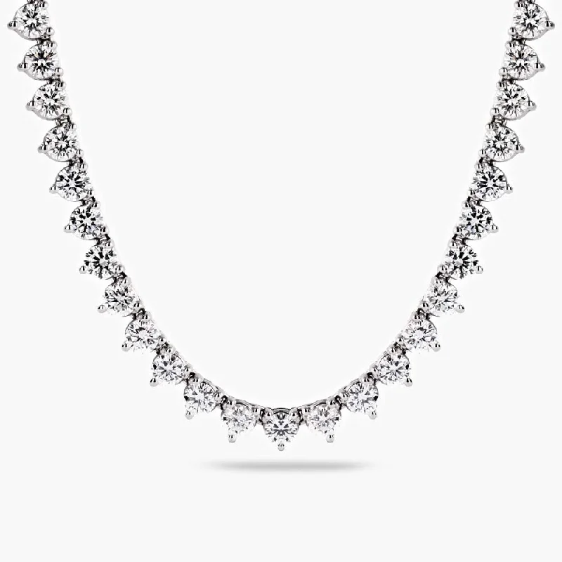 women's wedding necklaces -Lab Grown Diamond Tennis Necklace - 18.31ctw (RTS)