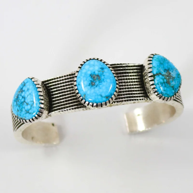 women's stylish bangles -Kingman Turquoise Cuff