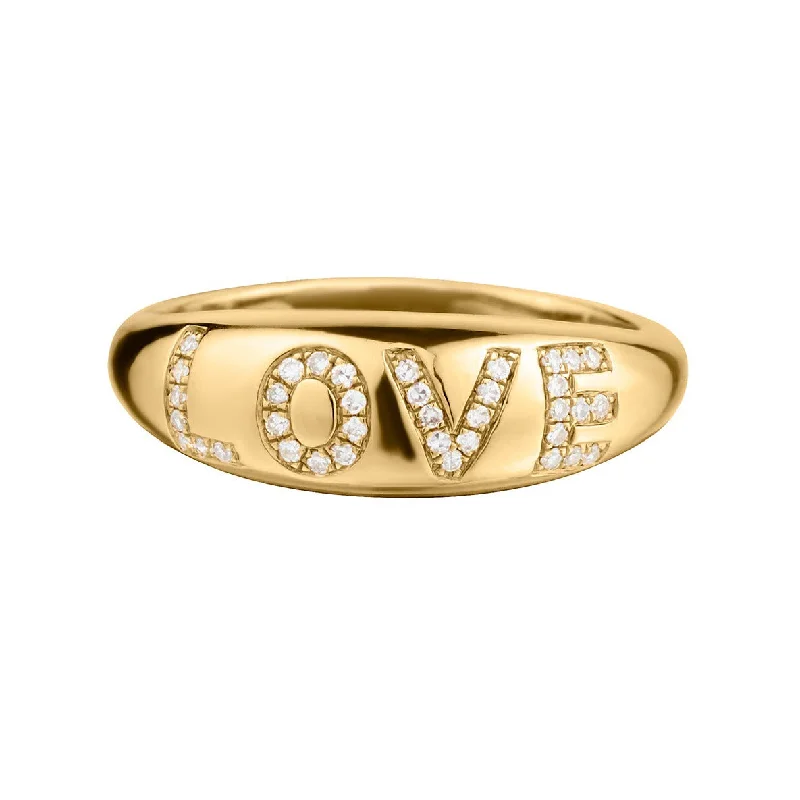 women's ring for gift -DIAMOND 'LOVE' RING