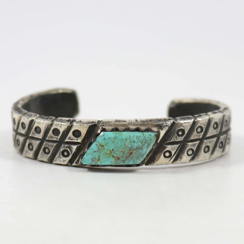 women's statement gold bracelets -Royston Turquoise Cuff