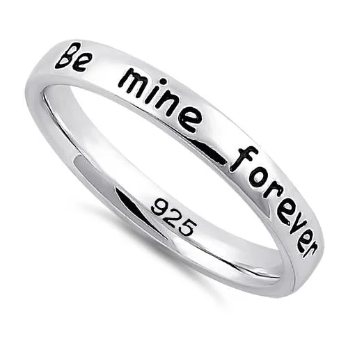 women's creative design rings -Sterling Silver "Be mine forever" Ring