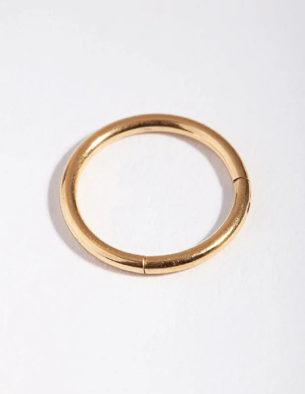 women's chunky rings -Titanium Gold 10mm Clicker Ring