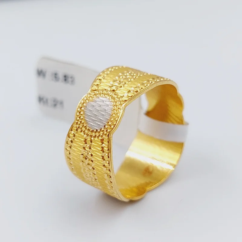 women's cocktail rings -CNC Wedding Ring ribbed