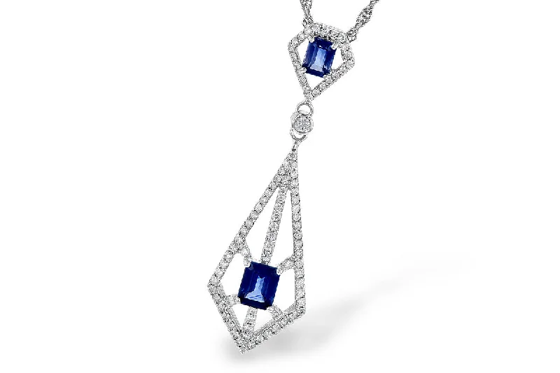 women's sterling silver chain necklaces -Sapphire Necklace