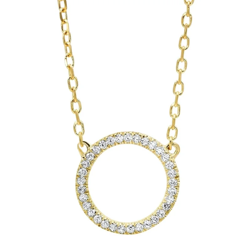 women's creative necklaces -14k Yellow Gold Diamond Pendant