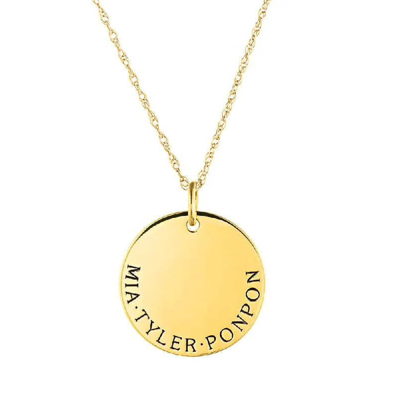 women's zodiac necklaces -Multi-Name Disc Necklace