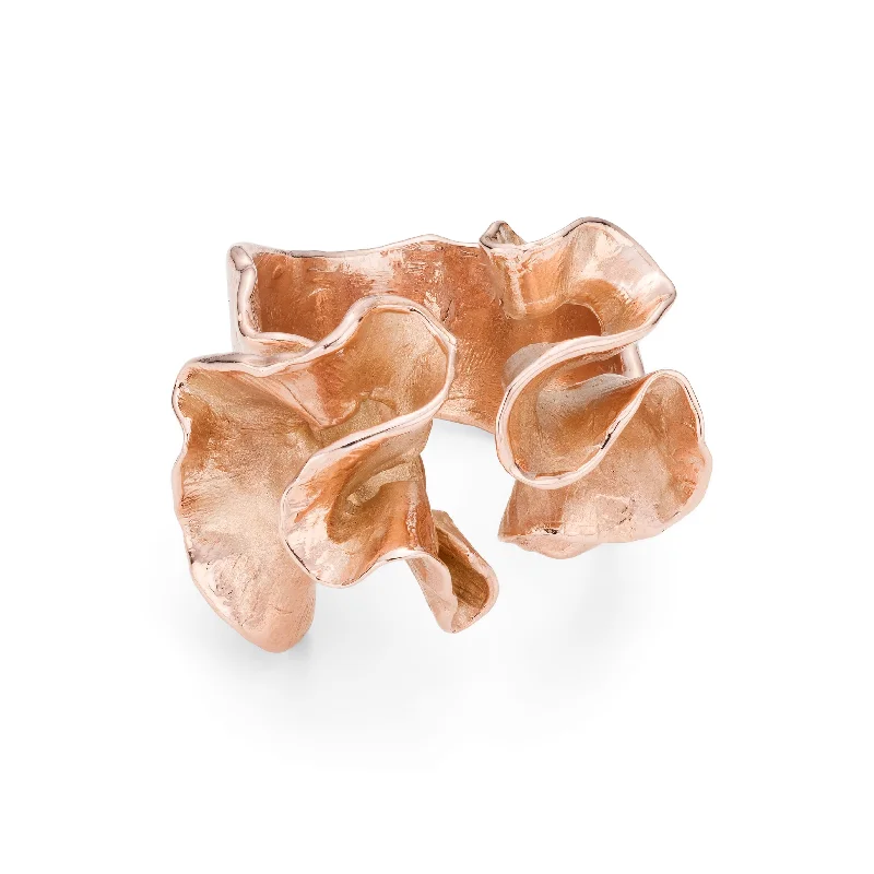 women's custom wedding rings -Kelp Ring 9ct Rose Gold