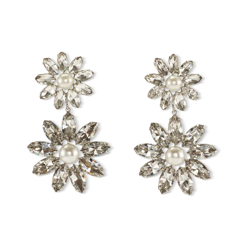 women's stylish earrings -Zuri Crystal Drop Earrings