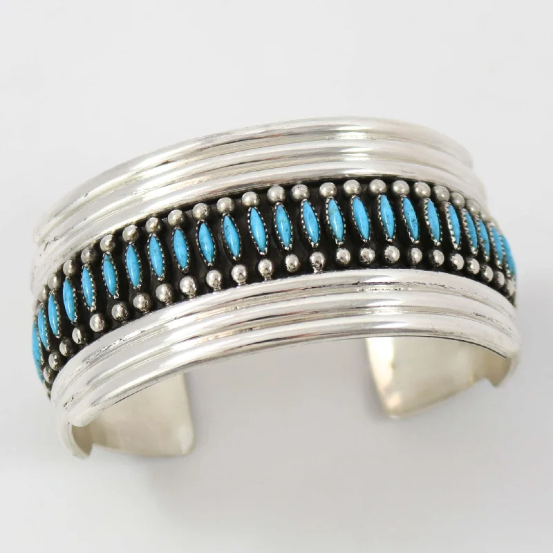 women's boho bracelets -Kingman Turquoise Cuff