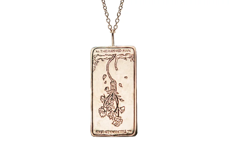 women's infinity necklaces -The Hanged One Tarot Card Necklace