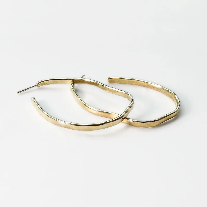 women's gold pendant earrings -Maeve Bold Hoop Earrings