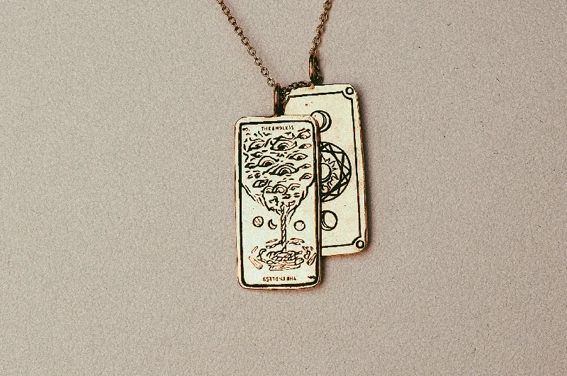 women's bridal necklaces -The Endless Tarot Card Necklace