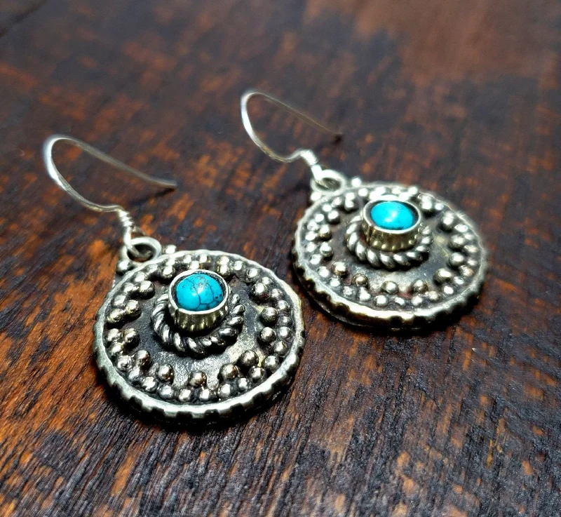 women's glamorous earrings -Tibetan Dram-La Earrings