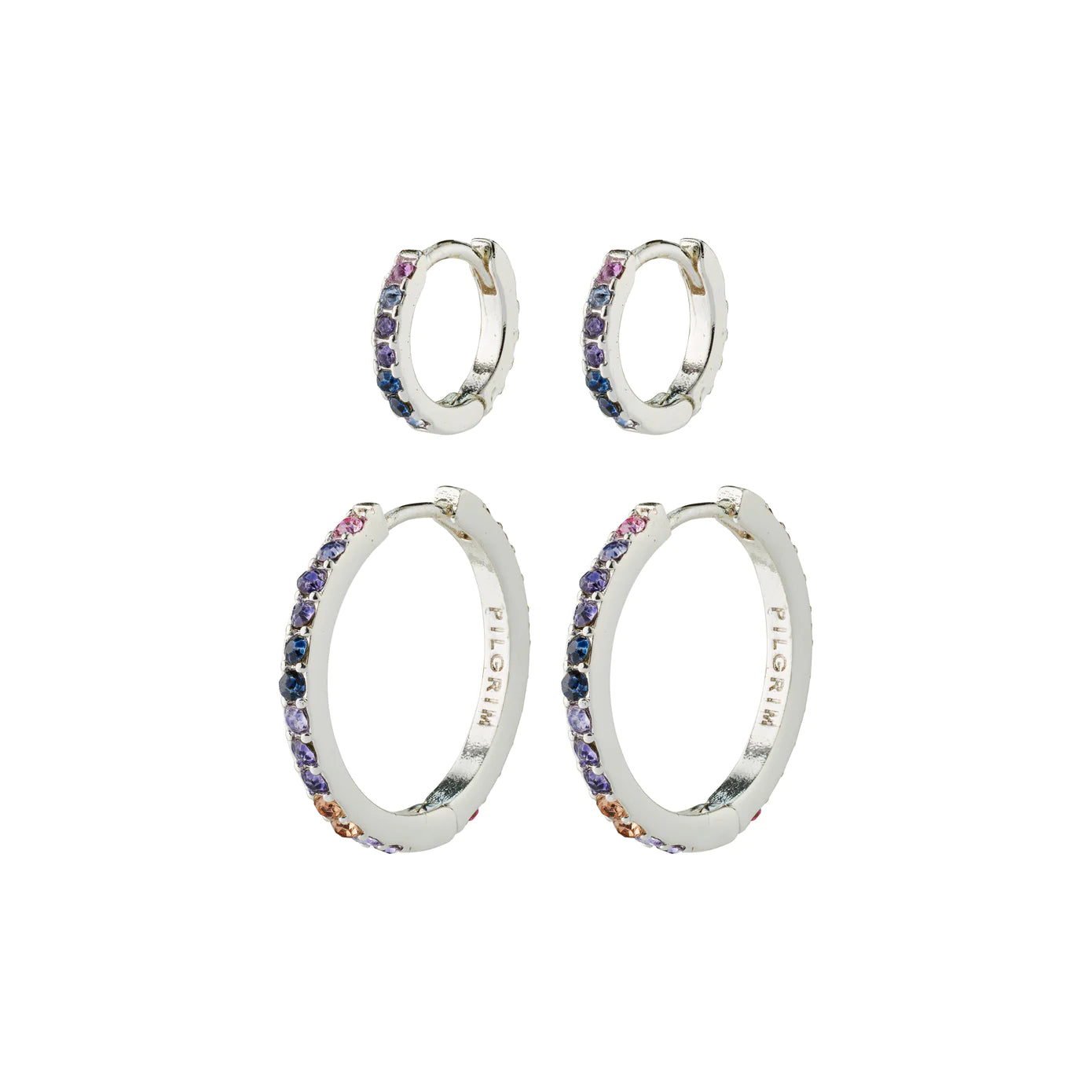 women's birthday earrings -Reign Silver Plated Crystal Earring Set