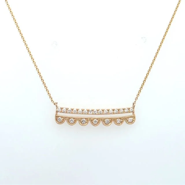 women's adjustable necklaces -Double Row Diamond Necklace