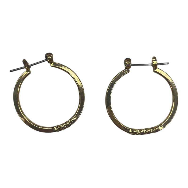 women's long dangling earrings -Earrings Hoop By Clothes Mentor In Gold