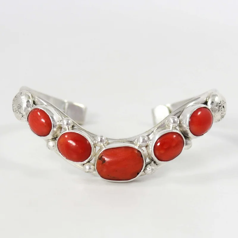 women's personalized bangles -Coral Cuff